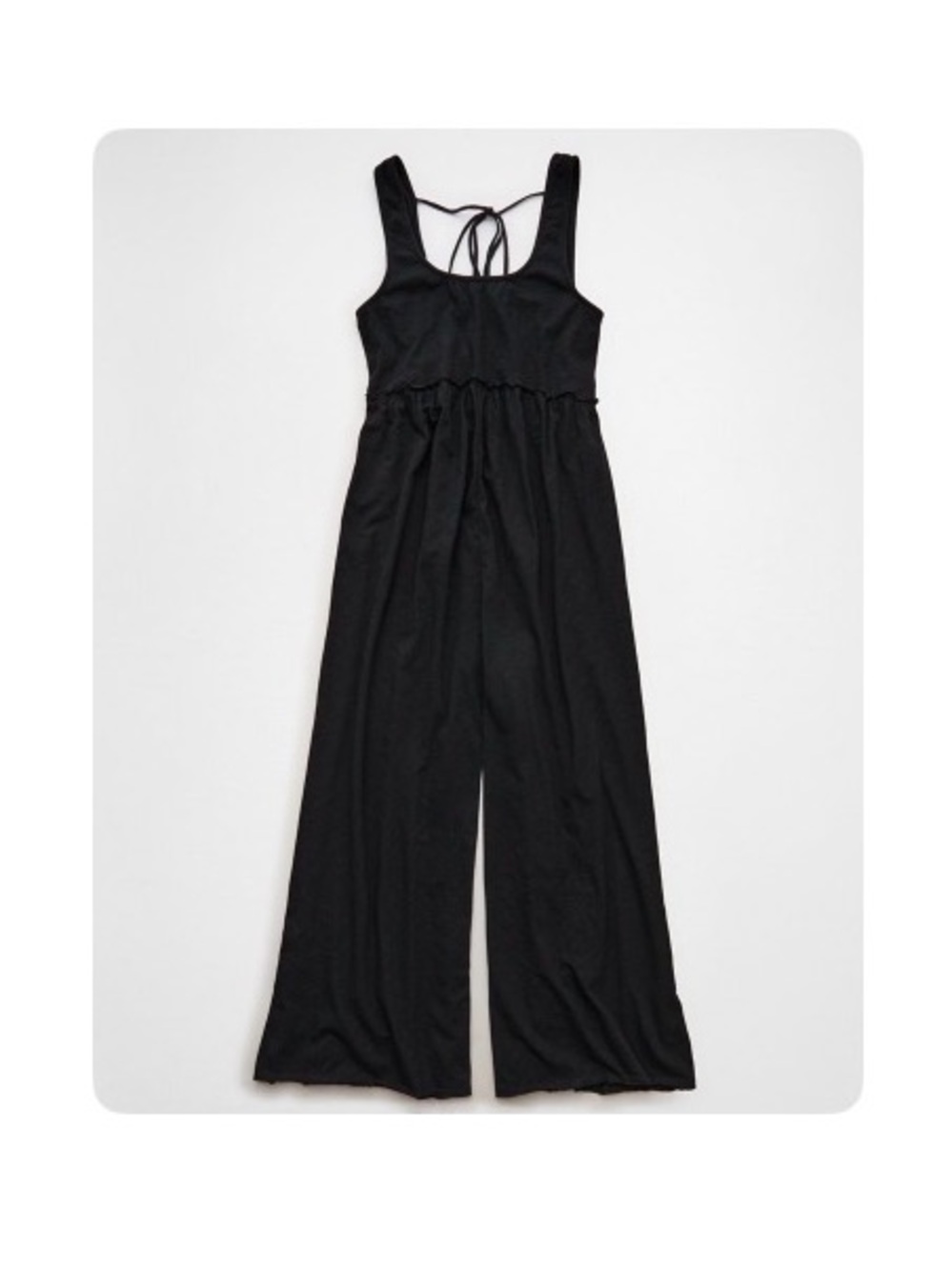 NWOT - American Eagle Black Wide-Leg Jumpsuit with Tie Back